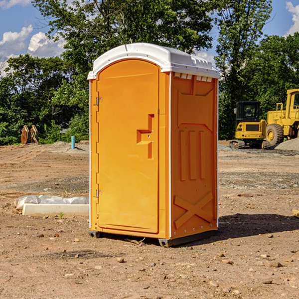 how often are the portable restrooms cleaned and serviced during a rental period in Hermon NY